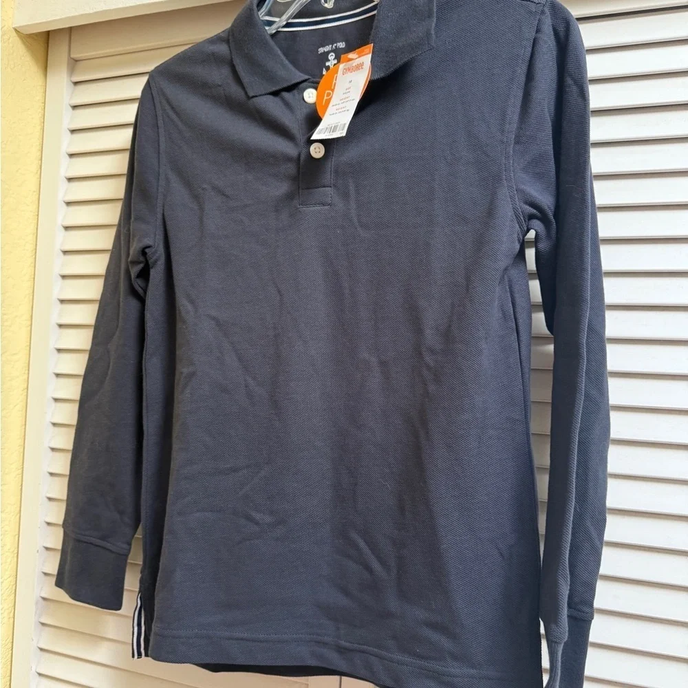 Gymboree  Navy Long Sleeve Polo Shirt Boy’s Sz 10